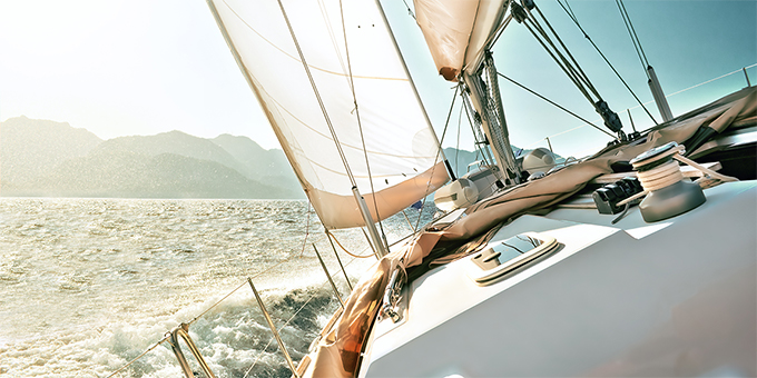 Sail boat at sea